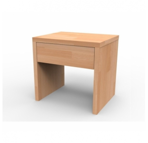 Obrázok pre Nočný stolík z masívu UNI so zásuvkou, BUK prírodný