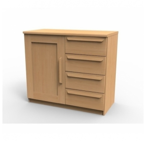 Obrázok pre Kvalitná masívna komoda P2DZ, BUK prírodný