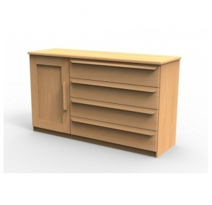 Obrázok pre Komoda z luxusného masívu P3DZ, BUK prírodný