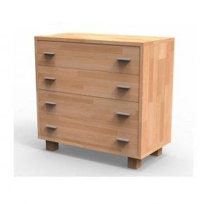 Obrázok pre Pevná masívna komoda K4Z, BUK prírodný