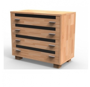 Obrázok pre Štýlová masívna komoda S4Z, BUK prírodný