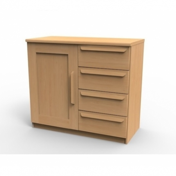 Obrázok pre Kvalitná masívna komoda P2DZ, BUK prírodný