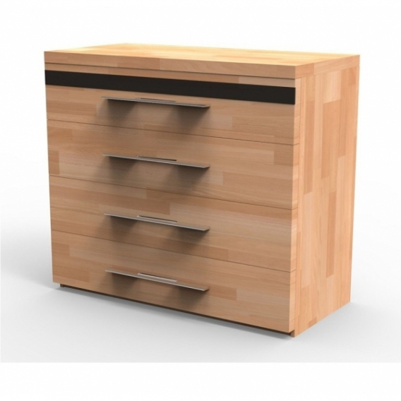 Obrázok pre Vysoká masívna komoda M4Z, BUK prírodný